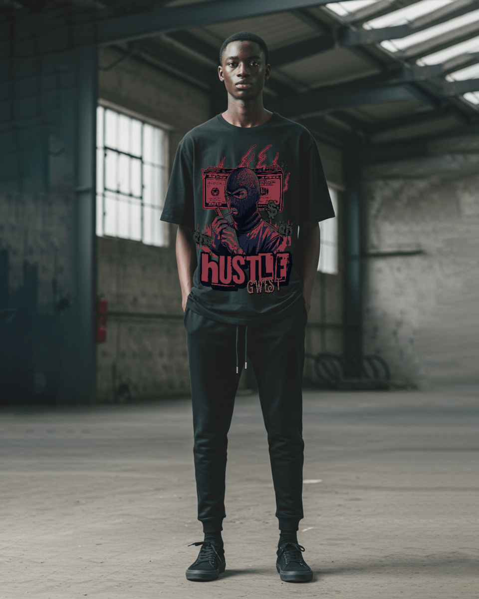 G-West Hustle Syndicate Oversized T-Shirt Mens