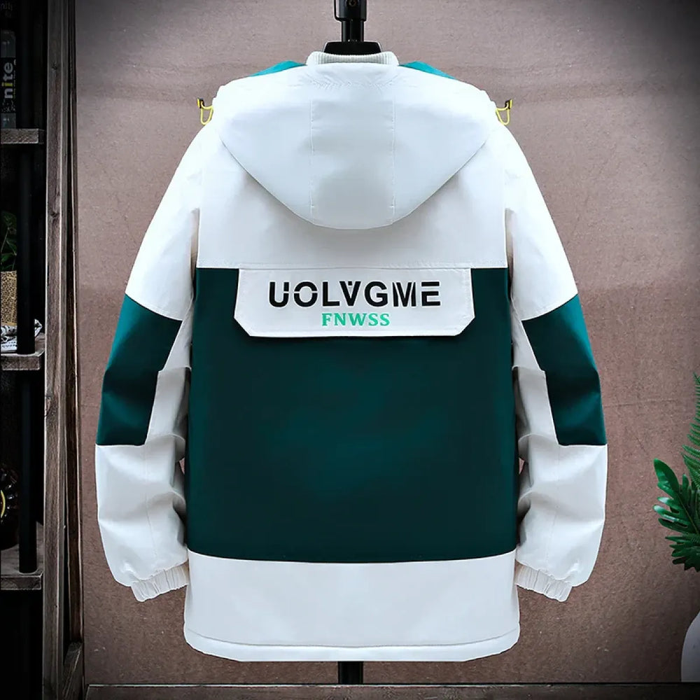 Men's Color-Block Hooded Jacket