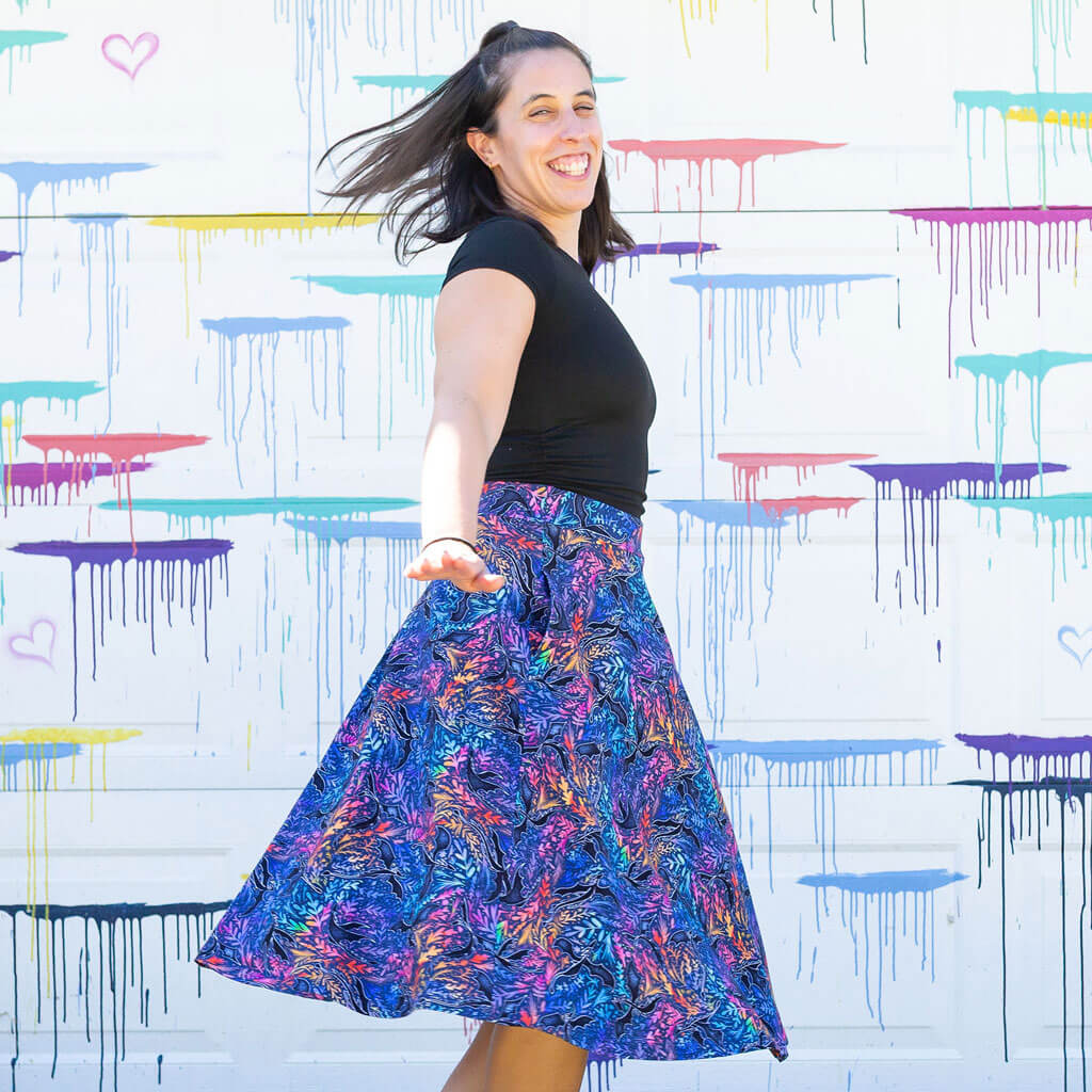 Adult "Autumn Blaze" Dragons Skirt With Pockets