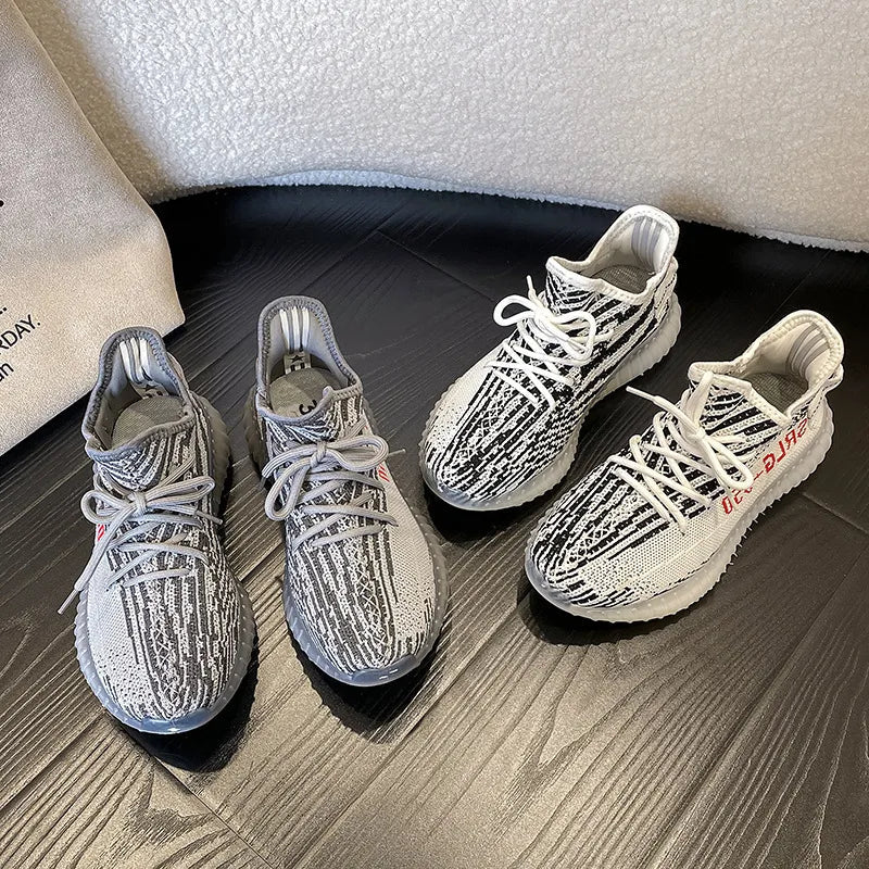 Letter Lace-Up Platform Athletic Shoes