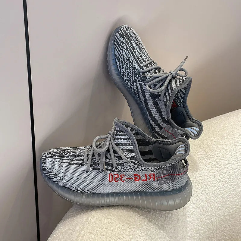 Letter Lace-Up Platform Athletic Shoes