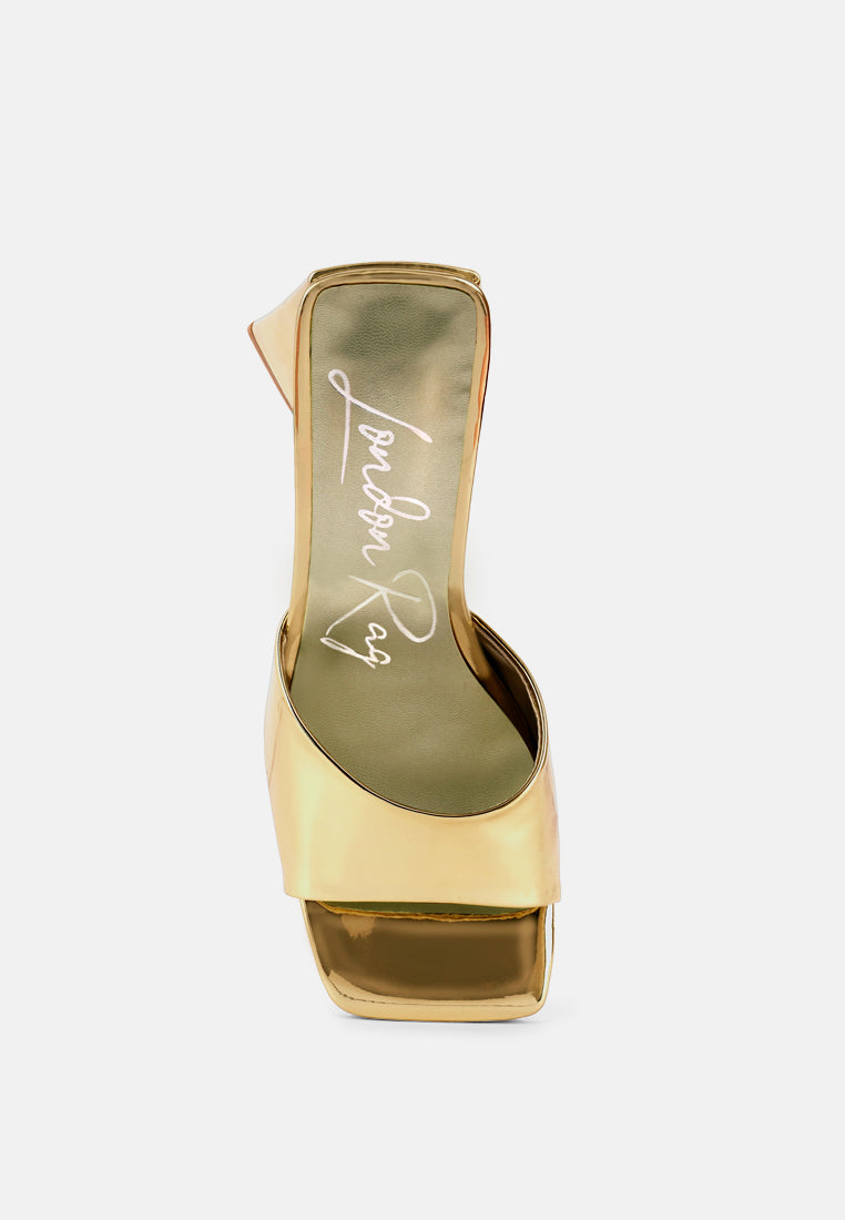 lovebug triangular block heel sandals by London Rag