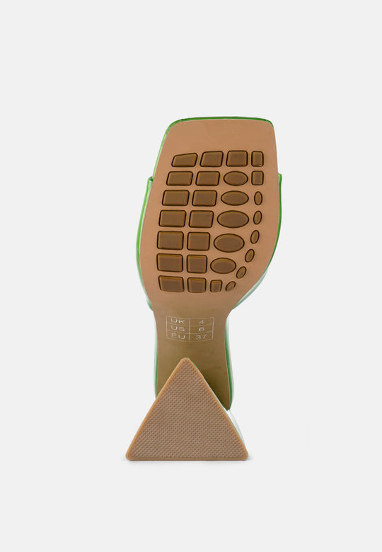 lovebug triangular block heel sandals by London Rag