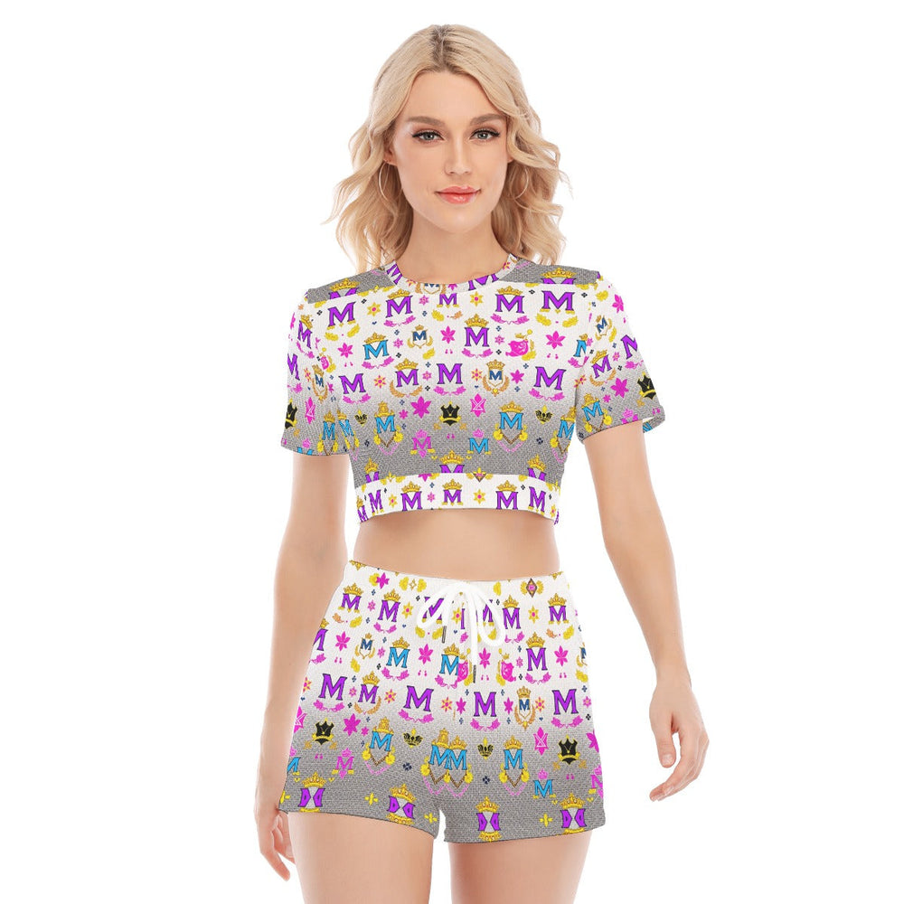 Munsieur Luxury Streetwear Matching Set with Bold Print Bottoms