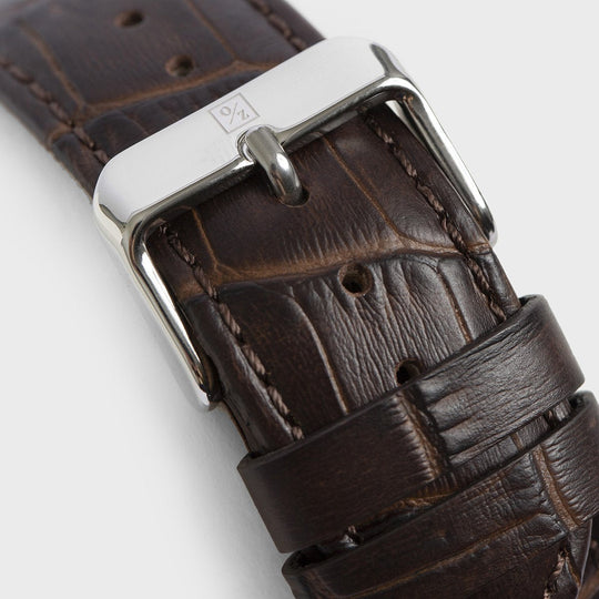 Men's Luxury Chronograph Watch Brown Leather Strap