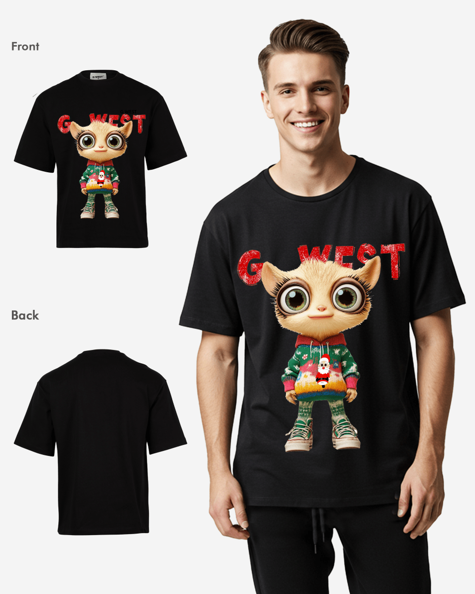 G-West Mistletoe Mischief Oversized T-Shirt Mens