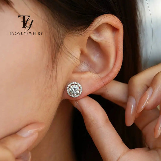 4Ct D Color Moissanite 925 Sterling Jewelry Set Ring Necklace Earrings