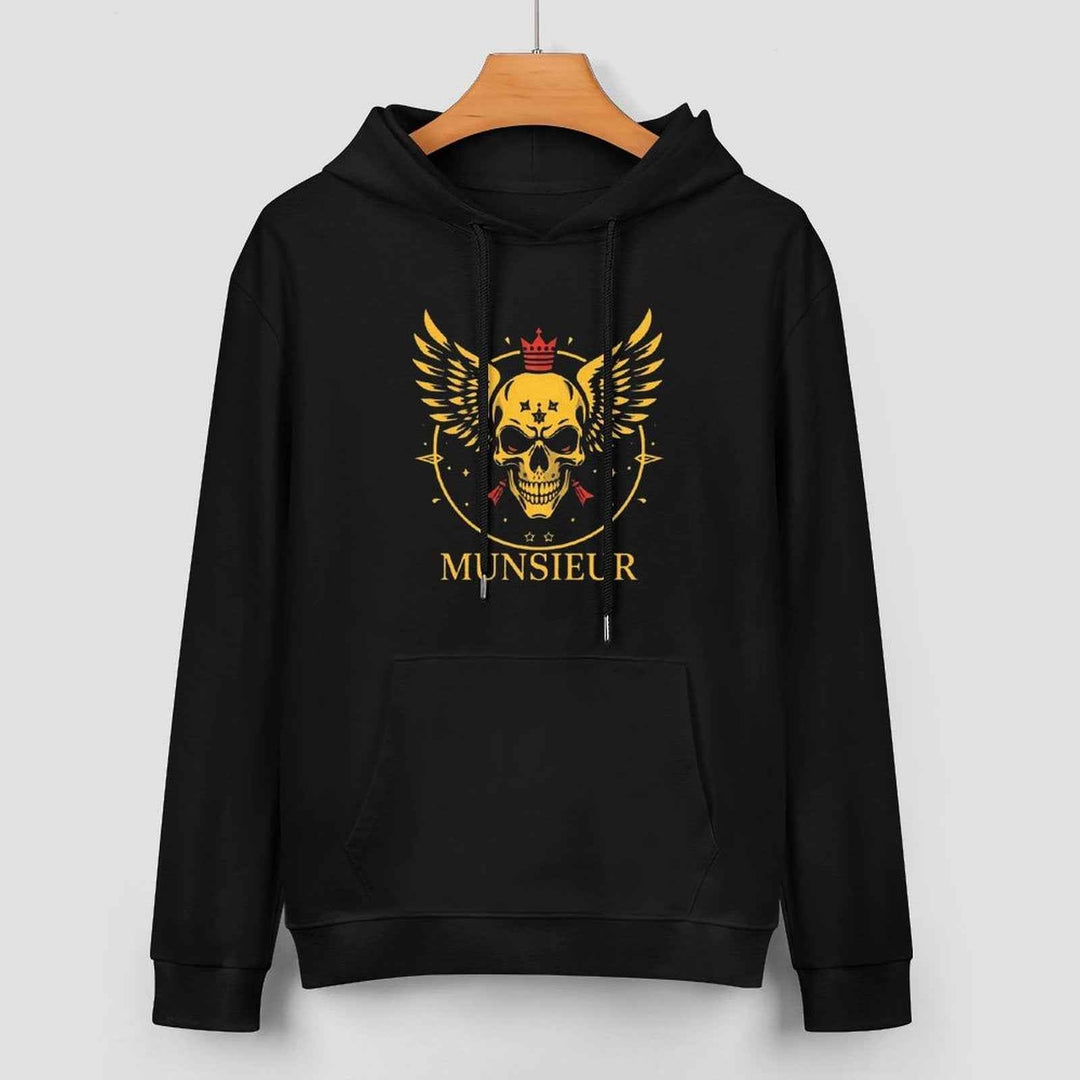 Munsieur Skull Design Hoodie for Urban Fashion