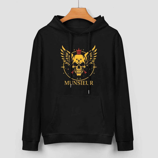 Munsieur Skull Design Hoodie for Urban Fashion