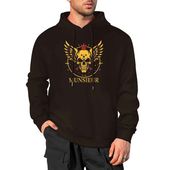 Munsieur Skull Design Hoodie for Urban Fashion