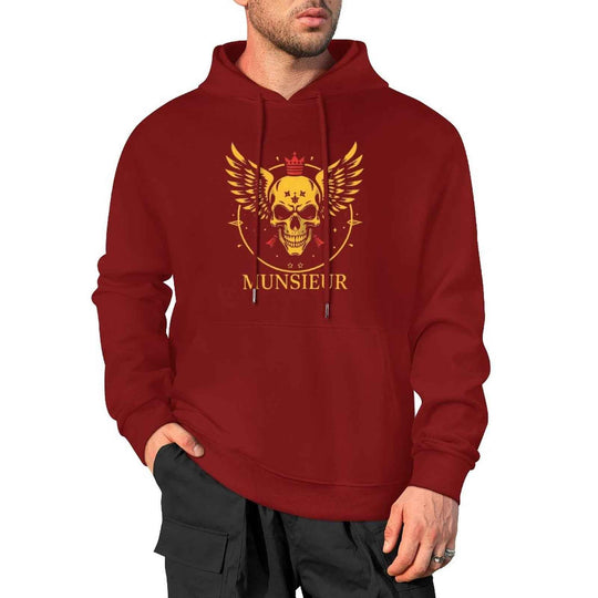Munsieur Skull Design Hoodie for Urban Fashion