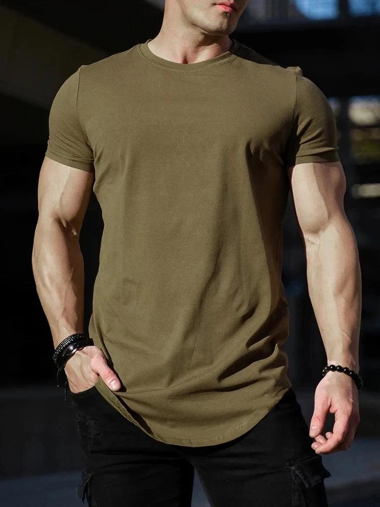Men's Summer Muscle T-Shirt for Gym Workouts