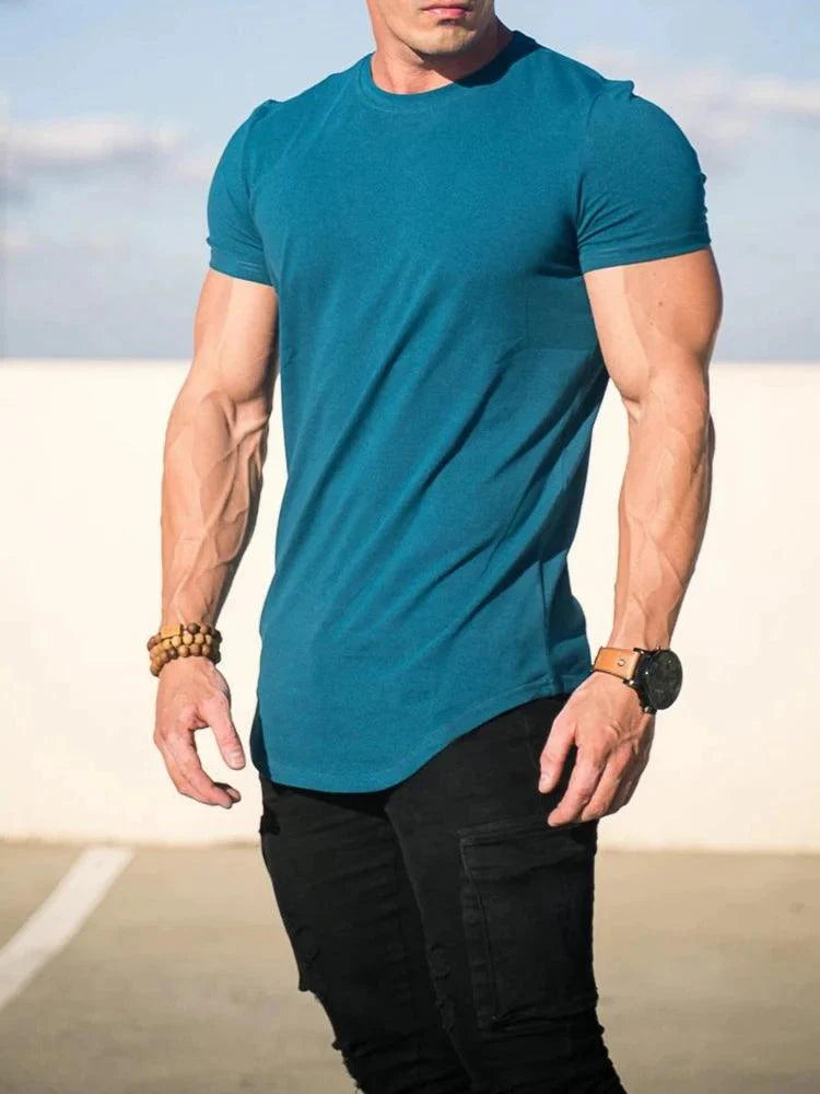 Men's Summer Muscle T-Shirt for Gym Workouts