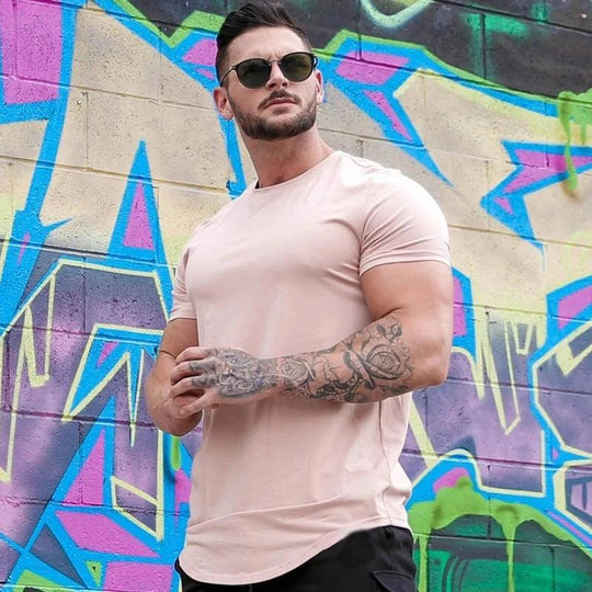Men's Summer Muscle T-Shirt for Gym Workouts