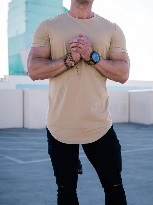 Men's Summer Muscle T-Shirt for Gym Workouts