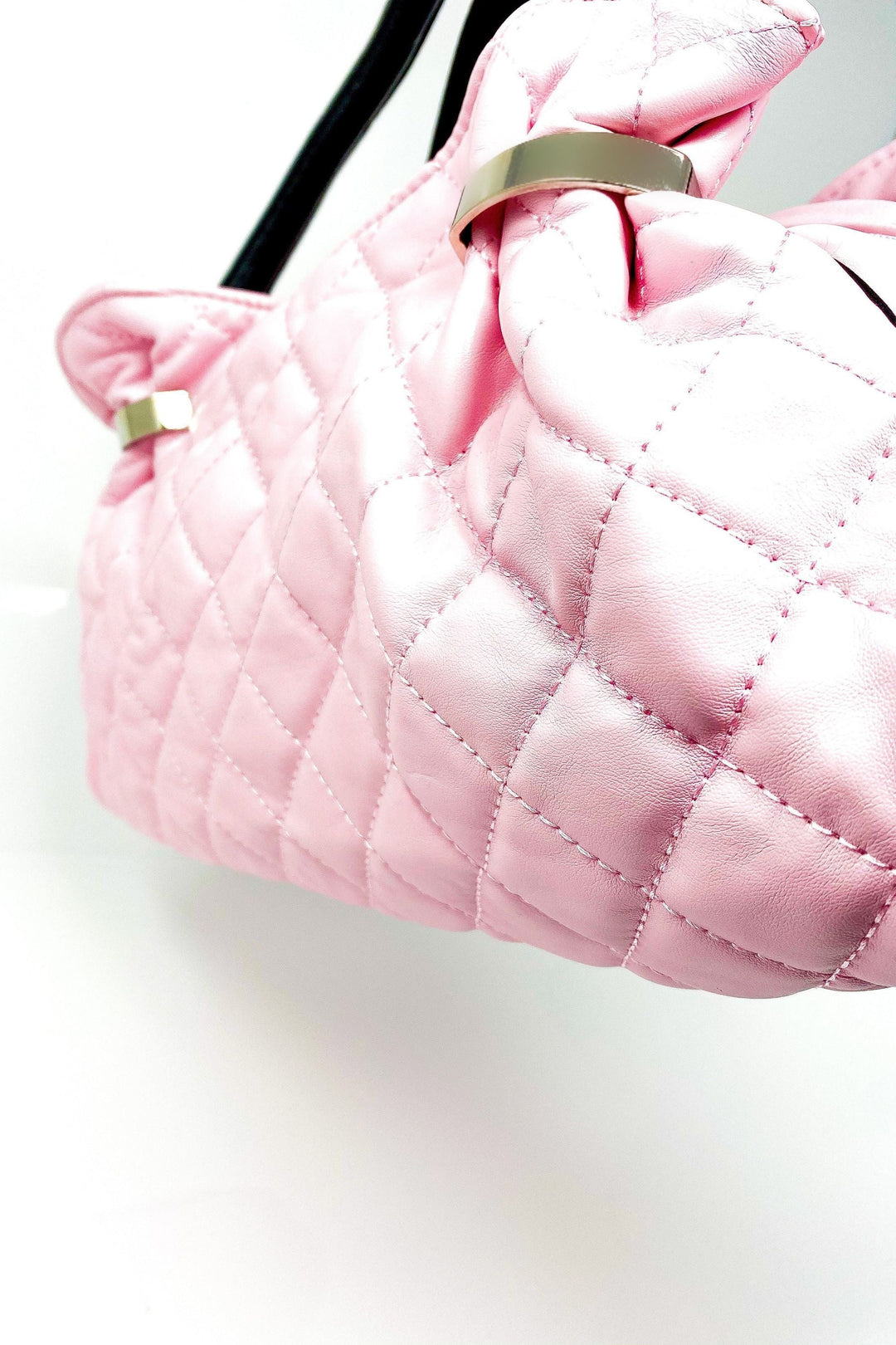 Pink Quilted Makeup Purse Cosmetic Bag Cute Handbag