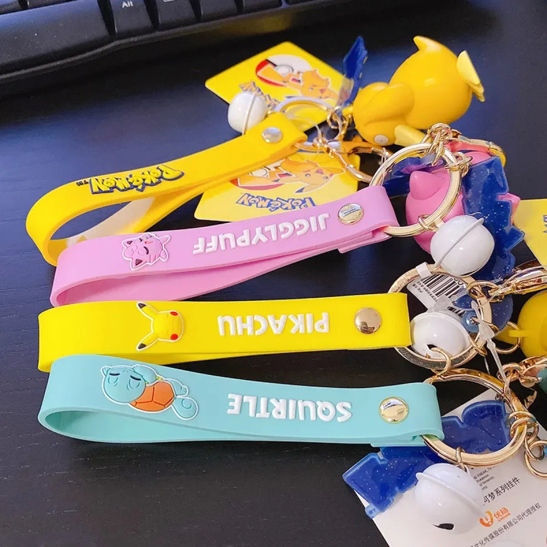 "Pokemon Action Figure Keychain - Pikachu, Charmander, Snorlax, Squirtle