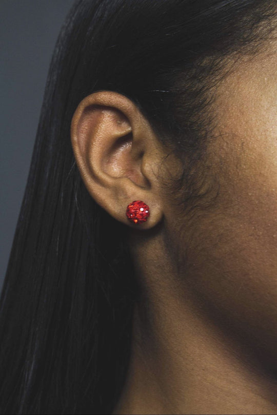 Round Sparkle Stud Earrings Promise Style Cubic Zirconia