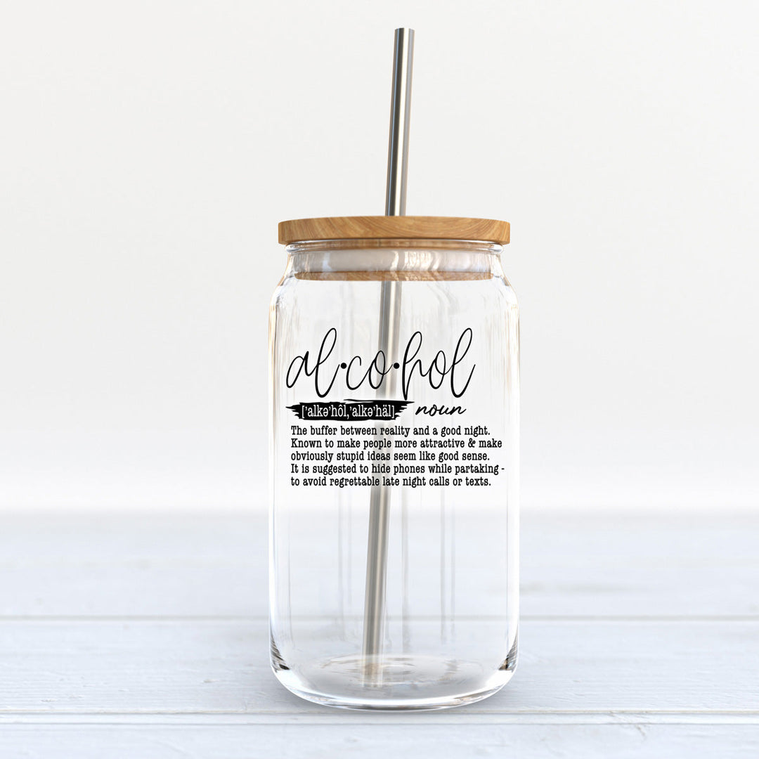 17oz Glass Tumbler With Bamboo Lid And Straw Reusable Insulated Cup For Coffee Tea Beer
