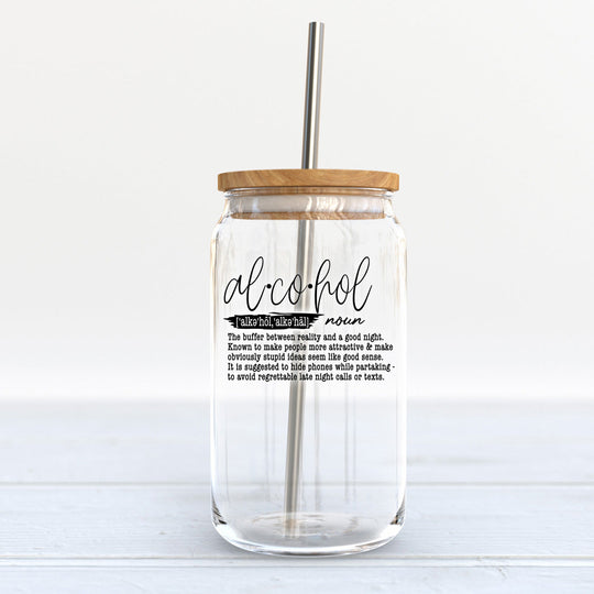 17oz Glass Tumbler With Bamboo Lid And Straw Reusable Insulated Cup For Coffee Tea Beer