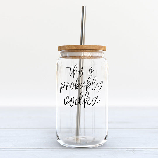 17oz Glass Tumbler With Bamboo Lid And 2 Stainless Straws - Reusable Drink Cup