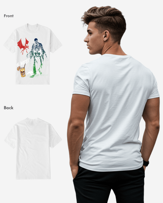 G West Mens Regular Fit Bat Buddy Front Graphic T Shirt