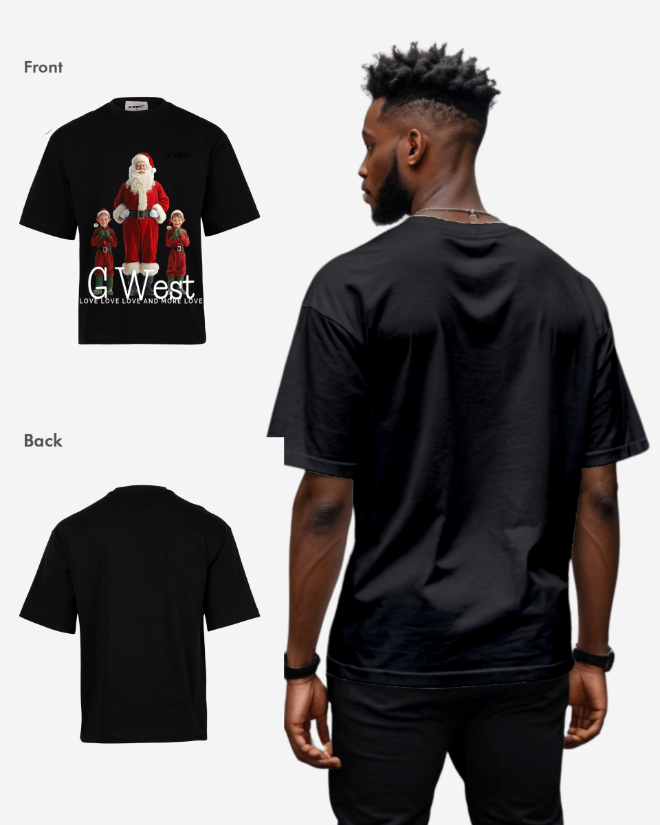 G-West Santa & His Elves Oversized T-Shirt Mens