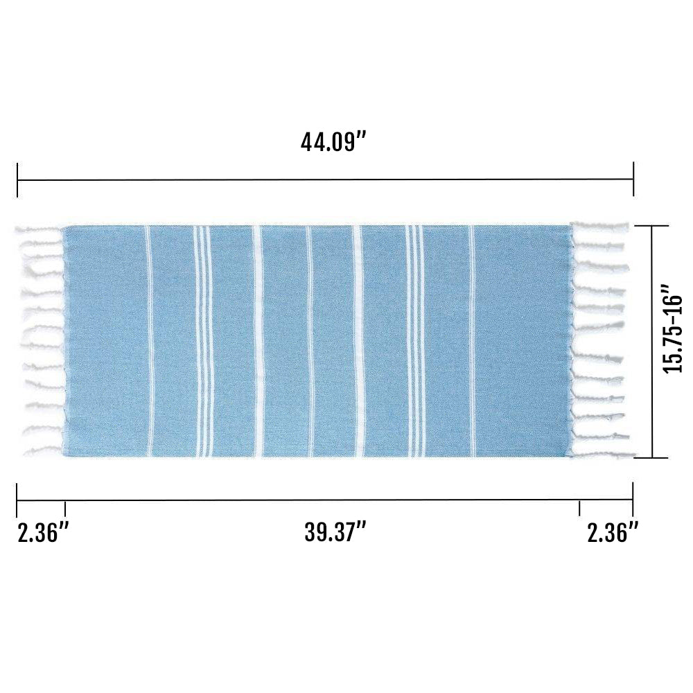 Turkish Hand Towel Oversized 100% Cotton Peshtemal Lightweight Absorbent