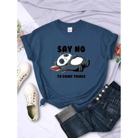 "Say No To Doing Thing" Sleeping Panda  T-Shirts