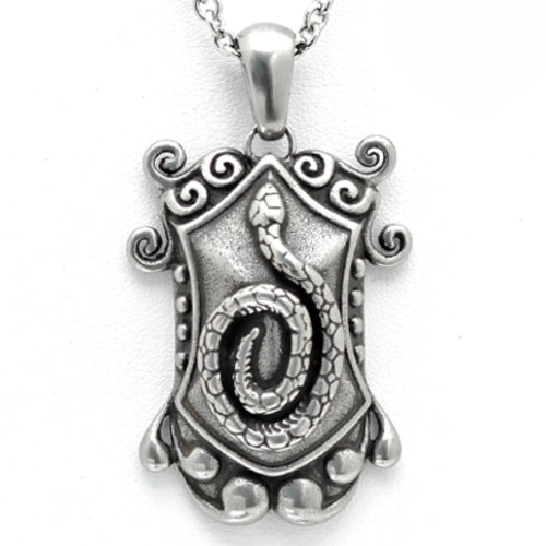 Snake Shield Pendant Necklace Gothic Serpent Jewelry