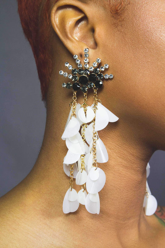 Sparkle Drop Dangle Earrings Crystal Chandelier Long