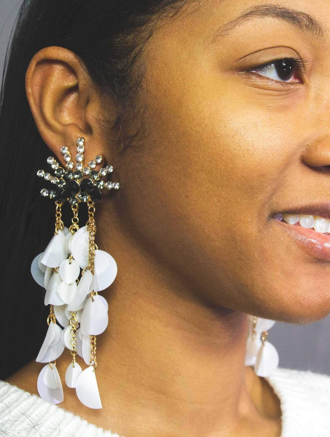 Sparkle Drop Dangle Earrings Crystal Chandelier Long