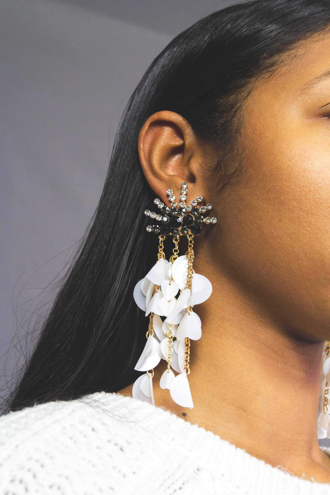 Sparkle Drop Dangle Earrings Crystal Chandelier Long