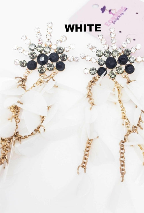 Sparkle Drop Dangle Earrings Crystal Chandelier Long