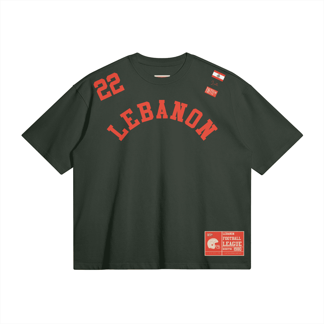 "Lebanon Football League" Retro Boxy Premium Quality Tee
