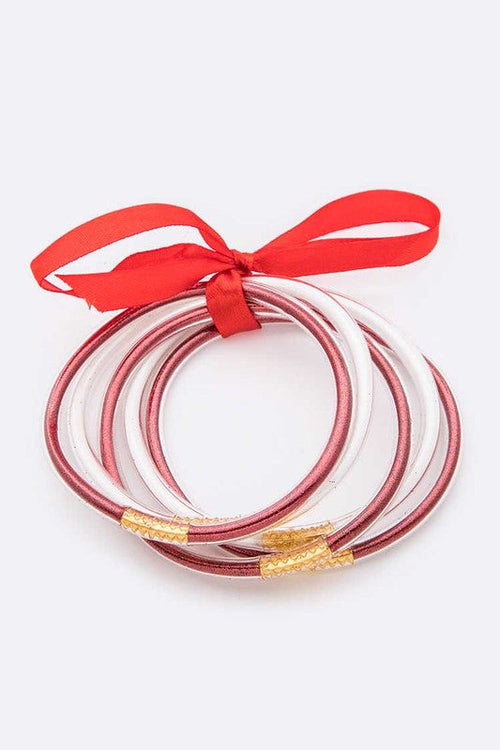 Team Color Glitter Bracelet Set For Game Day Fans Pack