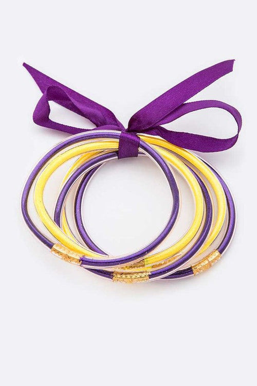 Team Color Glitter Bracelet Set For Game Day Fans Pack