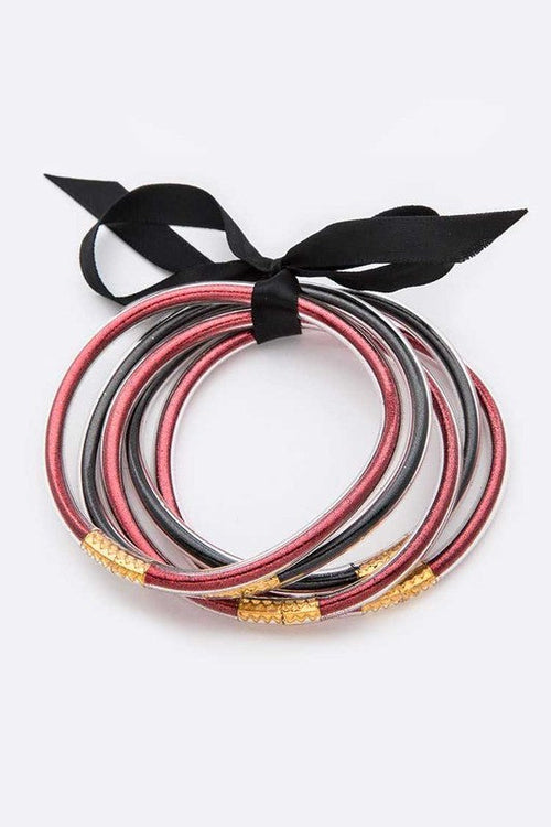 Team Color Glitter Bracelet Set For Game Day Fans Pack