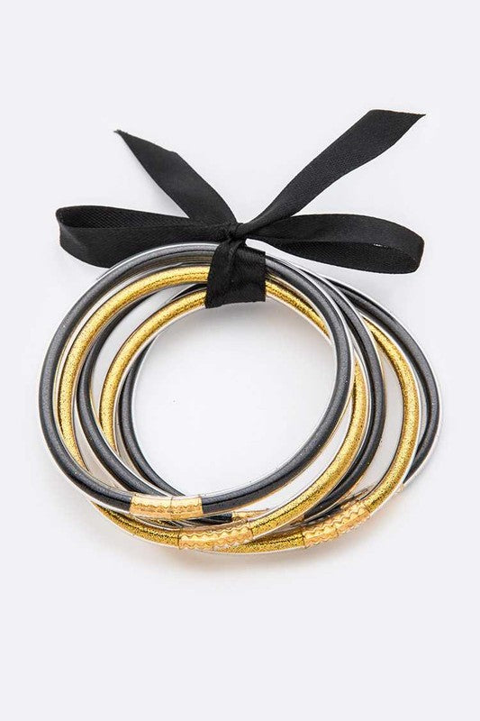 Team Color Glitter Bracelet Set For Game Day Fans Pack