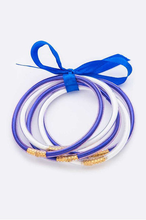 Team Color Glitter Bracelet Set For Game Day Fans Pack