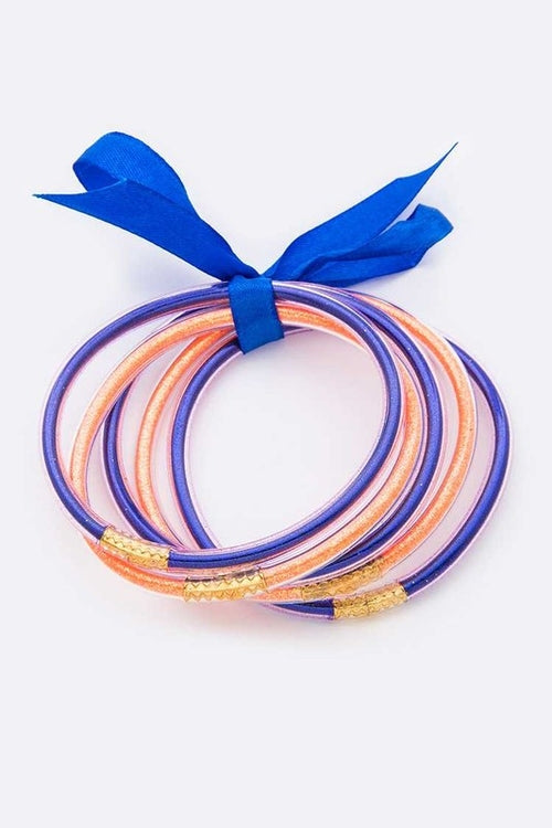 Team Color Glitter Bracelet Set For Game Day Fans Pack