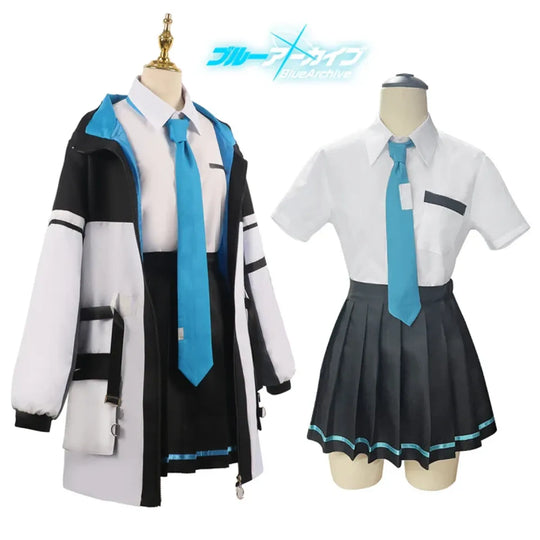 Blue Archive Tendou Arisu Cosplay Costume – Uniform, Wig & Coat Set