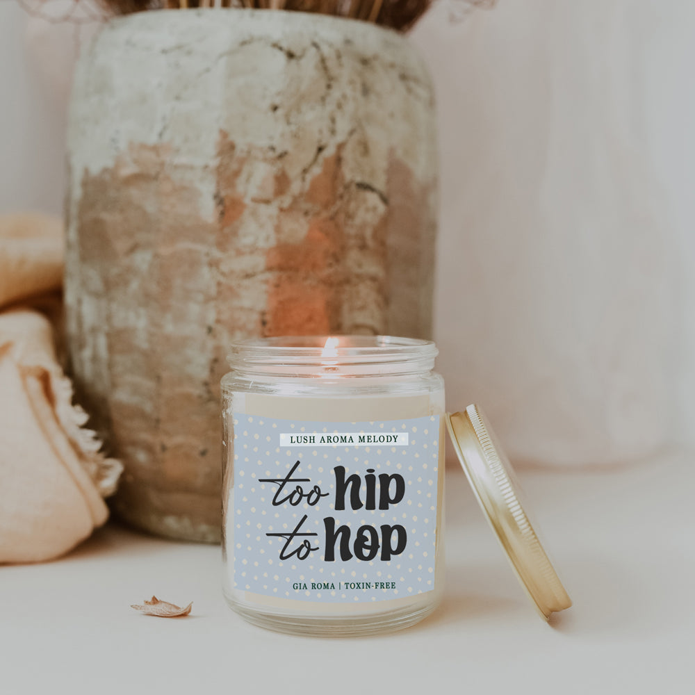 Luxury Bergamot Citrus Candle With Tobacco Flower Notes Lush Scented Jar