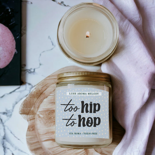 Luxury Bergamot Citrus Candle With Tobacco Flower Notes Lush Scented Jar