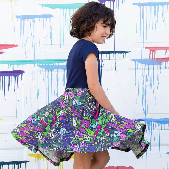 "Pick Your Poison" Toxic Garden Super Twirler Dress with Pockets