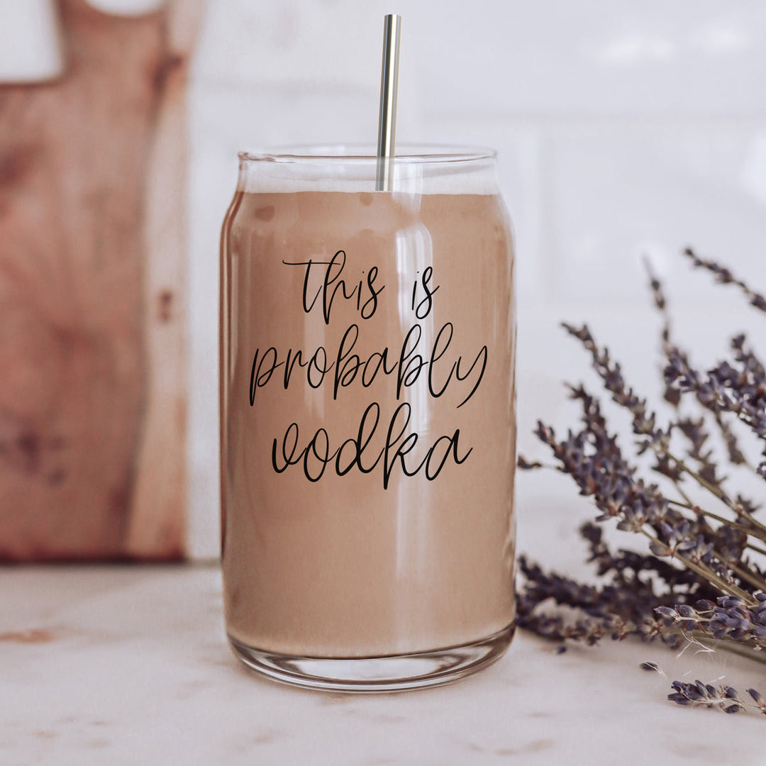 17oz Glass Tumbler With Bamboo Lid And 2 Stainless Straws - Reusable Drink Cup