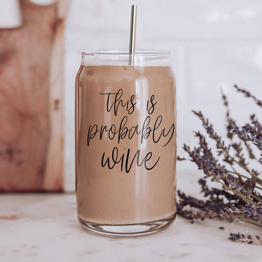 17oz Glass Tumbler With Bamboo Lid, 2 Stainless Straws and Straw Cleaner