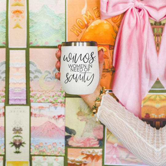 12Oz Stainless Steel Mug With Lid BPA Free Hand Wash Only Design On Front Portable Travel Cup