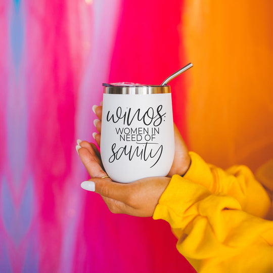 12Oz Stainless Steel Mug With Lid BPA Free Hand Wash Only Design On Front Portable Travel Cup