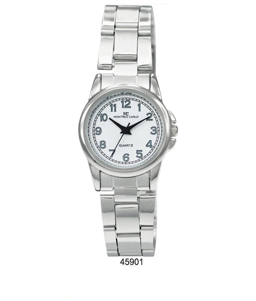 Women's Silver Stainless Bracelet Watch White Dial Quartz